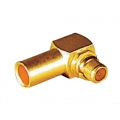 Coaxial Connector MMCX Right Angle Male Crimp 